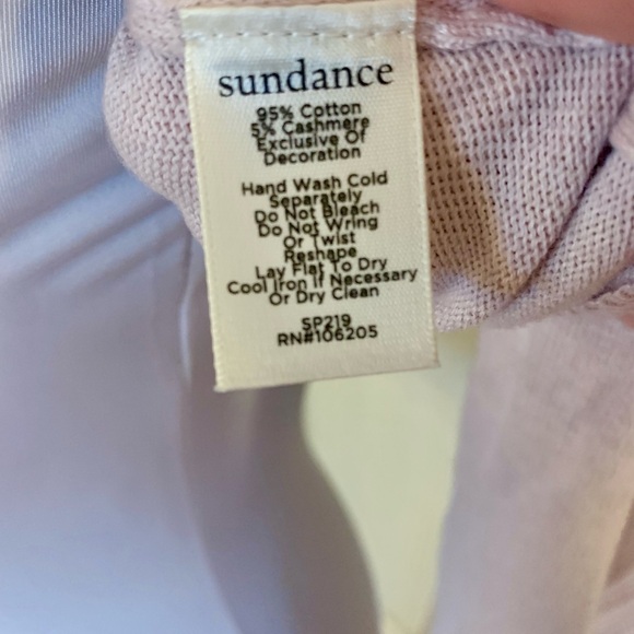 Sundance NWT pink and beaded cotton/cashmere cardigan size small - Picture 8 of 9